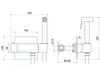 Toiletdouche Square Mount-Mixer Thermo Set