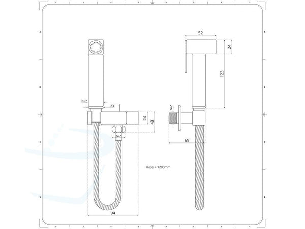 STS99 Inbouw Toilet Handdouche Wandhouder Set