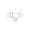 T-Stuk Wartel F3/8" M3/8" M3/8" - bidetdouche.nl