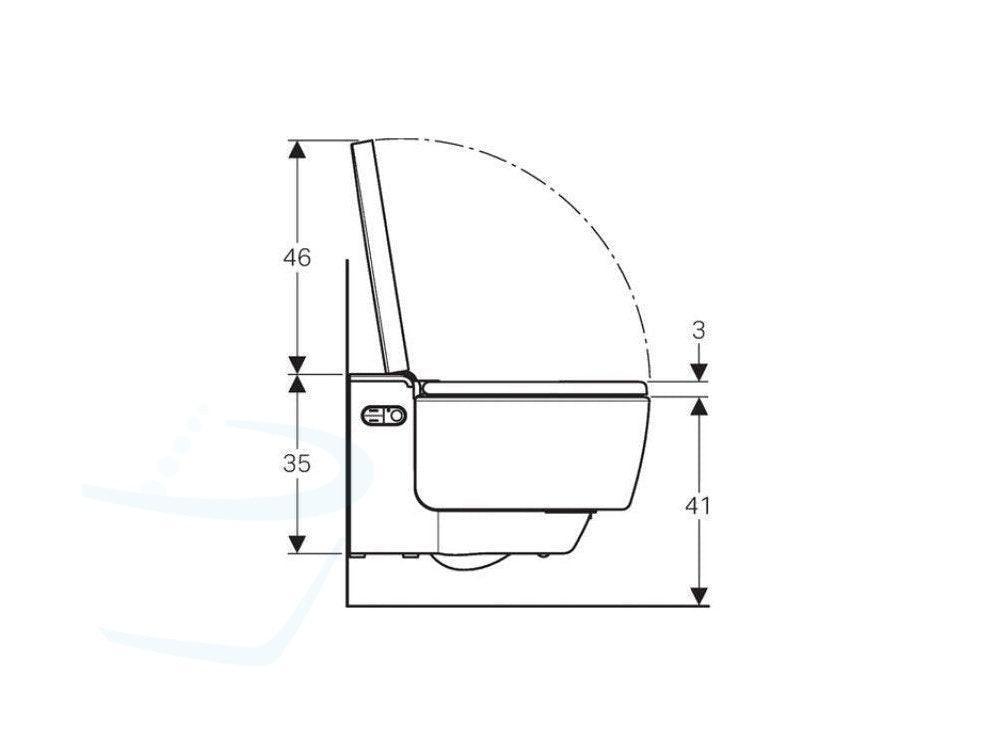 aquaclean mera classic technische tekening