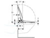 Geberit AquaClean 4000 Complete Set technische tekening zijkant