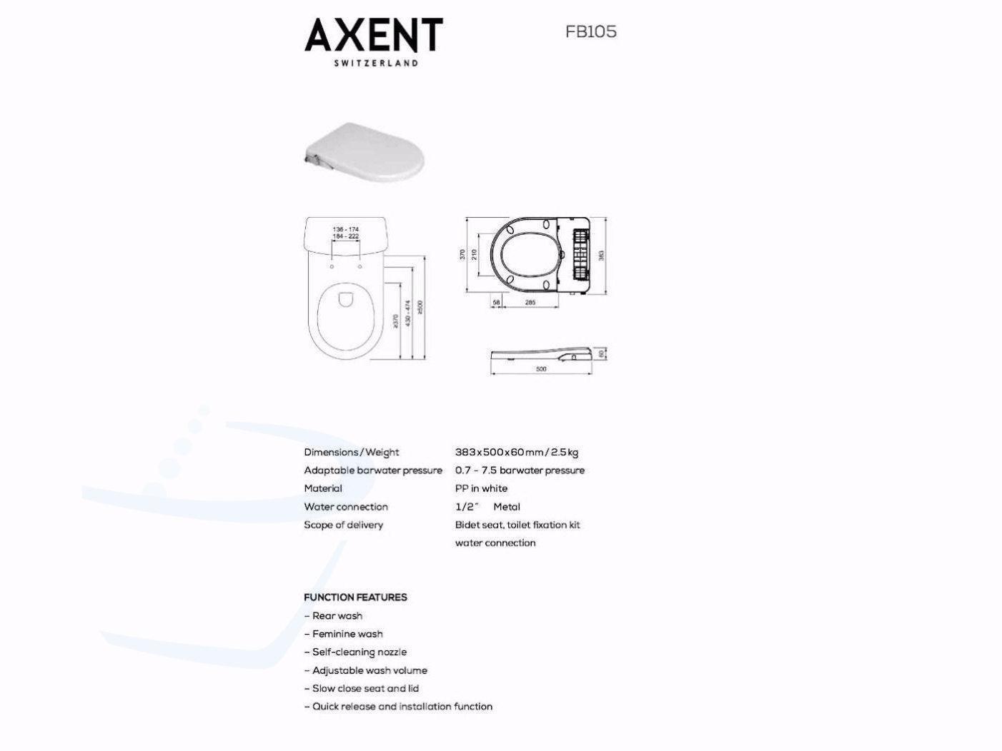Douche WC Bidet Afmetingen