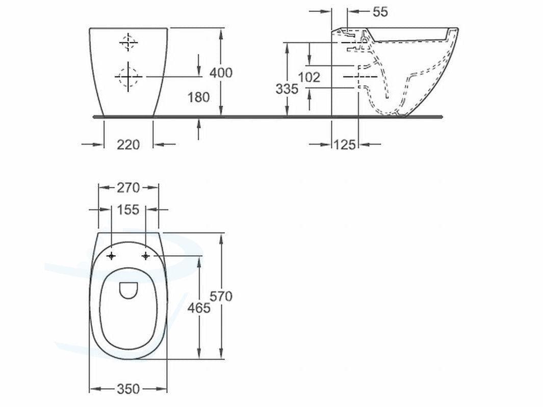 back to wall closet voor bidet afmetingen