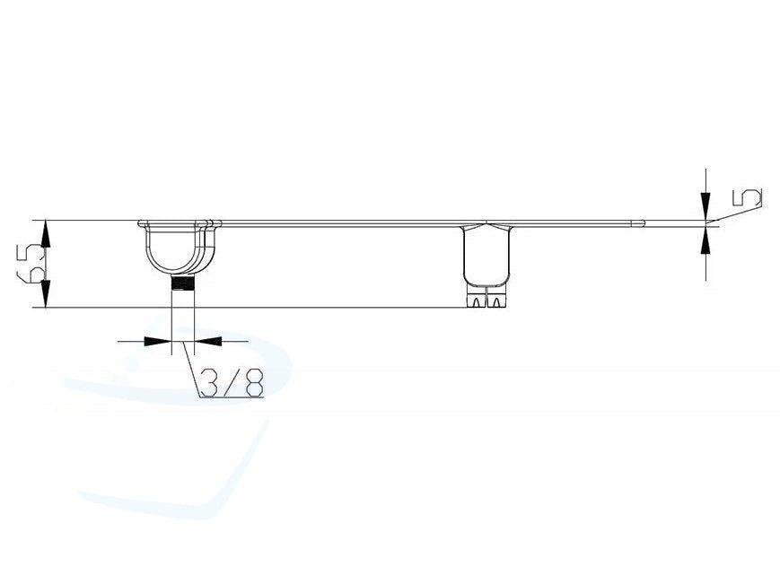  bidet wc douche technische tekening