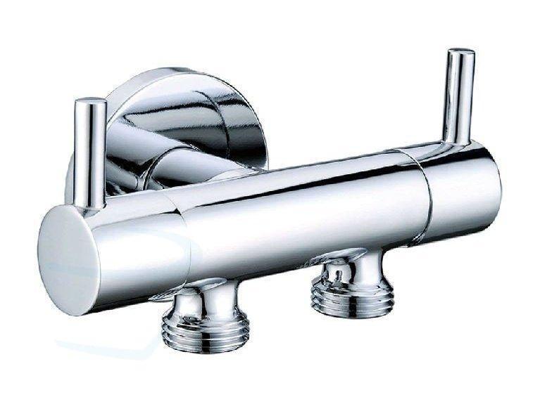 Design Round Chrome Stopkraan Dubbel