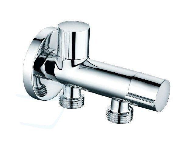 Verticaal Round Chrome Stopkraan Dubbel