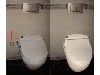 Toilet voor douche-wc
