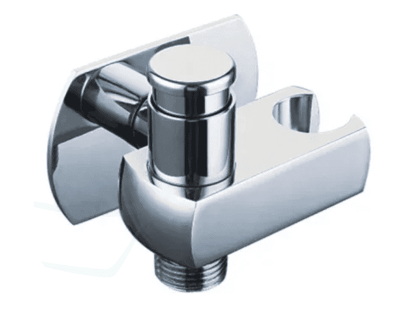 Design Chrome Wandhouder / Stopkraan voor toiletdouche