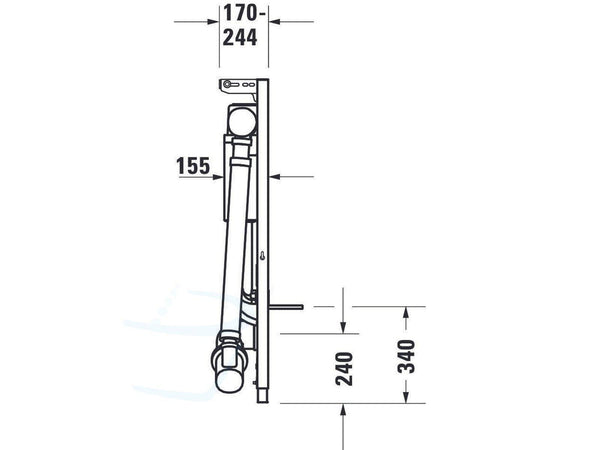 Duravit DuraSystem WC-element met inbouwreservoir met geurafzuiging