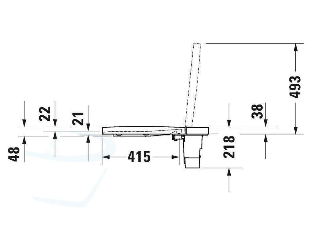 Duravit SensoWash Starck F technische tekening