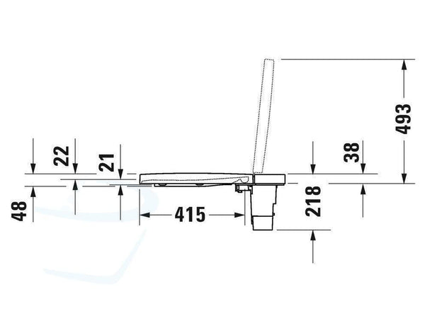 Duravit SensoWash Starck F technische tekening