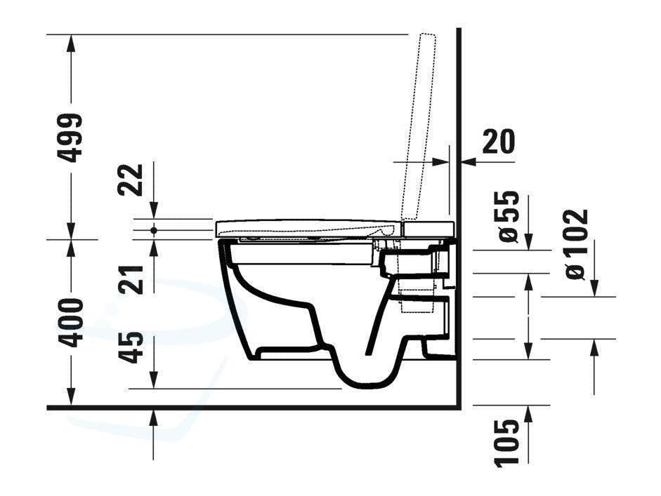 Duravit SensoWash Starck F technische tekening