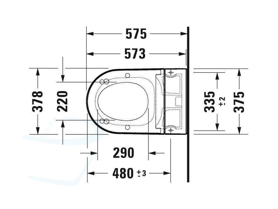 Duravit SensoWash Starck F technische tekening
