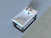 Design Fonteintje met mat zwart aluminium frame in mat wit of glans keramiek
