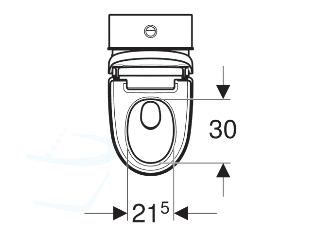 Geberit AquaClean Mera Classic toiletsysteem vloerstaande wc lijntekening