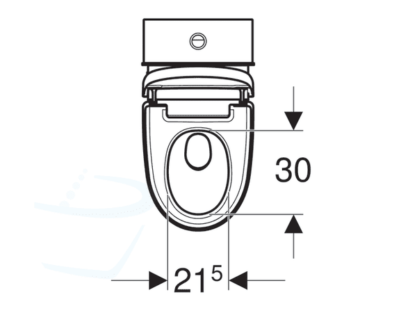 Geberit AquaClean Mera Classic toiletsysteem vloerstaande wc lijntekening