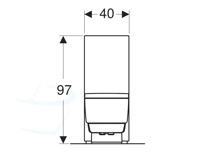 Geberit AquaClean Mera Classic toiletsysteem vloerstaande wc lijntekening
