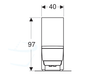 Geberit AquaClean Mera Classic toiletsysteem vloerstaande wc lijntekening
