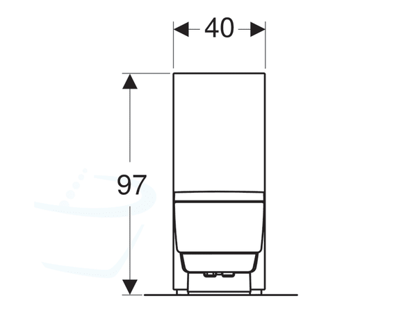 Geberit AquaClean Mera Classic toiletsysteem vloerstaande wc lijntekening