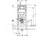 Geberit Duofix wand-WC element Ruimtebesparend technische tekening