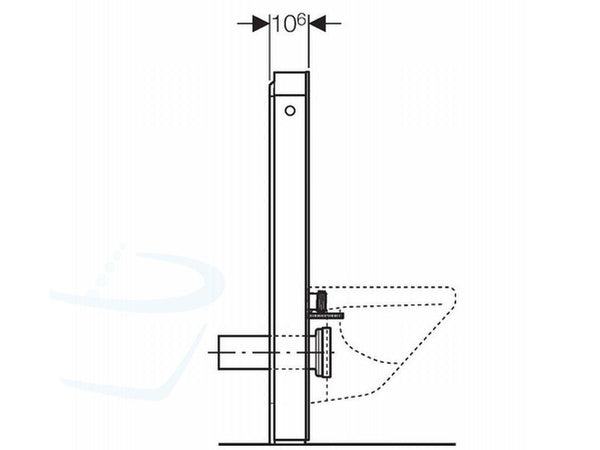 geberit monolith module wandhangend zwart technische tekening