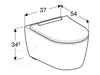 Geberit One pack wandcloset turboflush m/zitting tect wit 