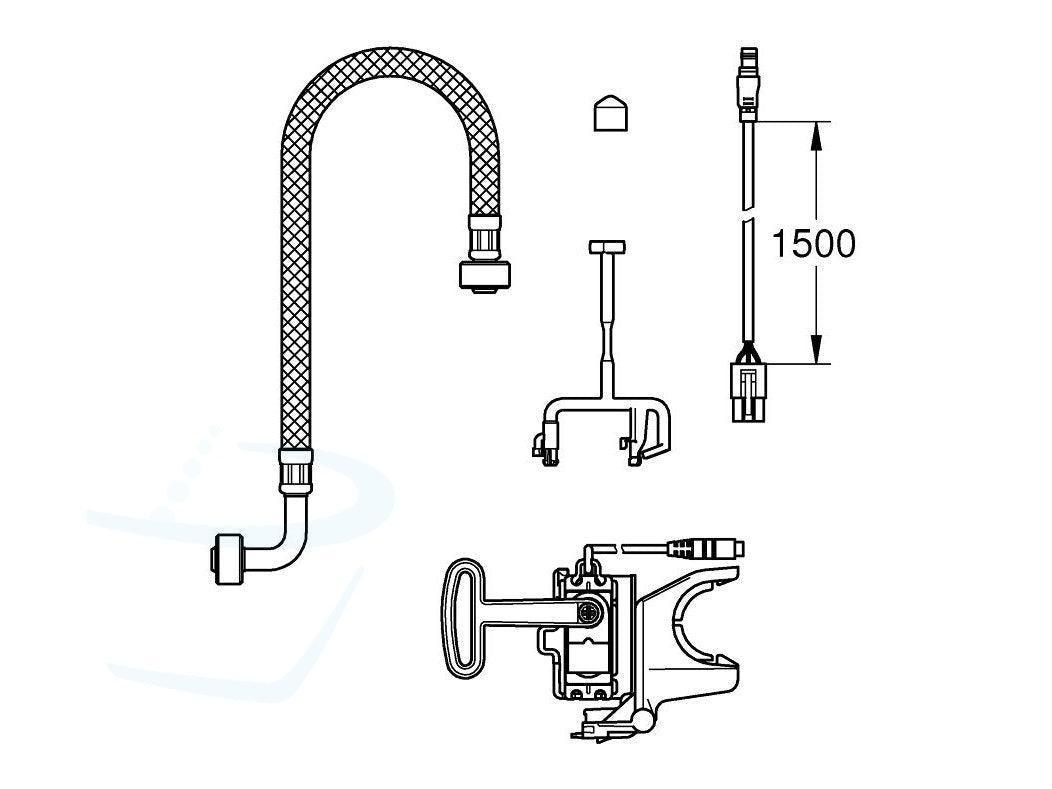 GROHE Auto Flush Kit lijntekening
