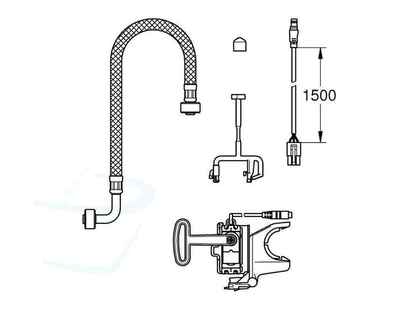GROHE Auto Flush Kit lijntekening