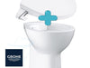 GROHE BAU CERAMIC STAANDE WC met bidetzitting