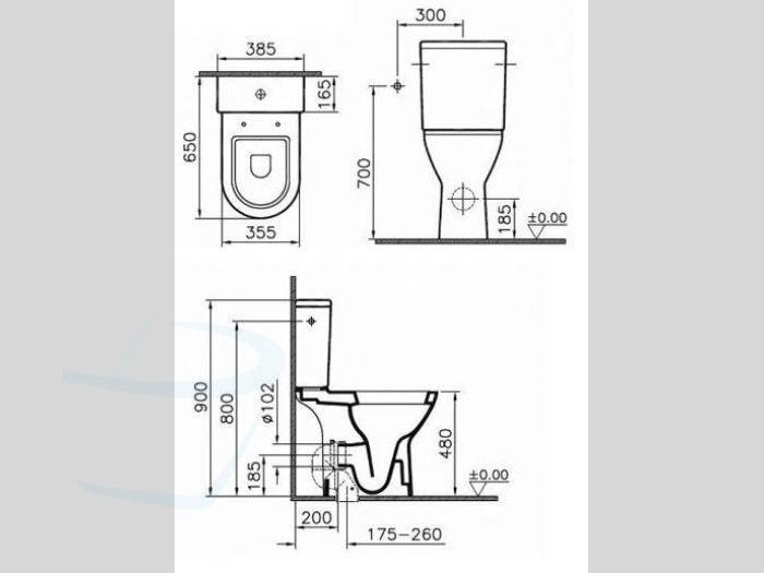 Plieger Plus Combinatie Diepspoel Verhoogd (+8 cm) tekening