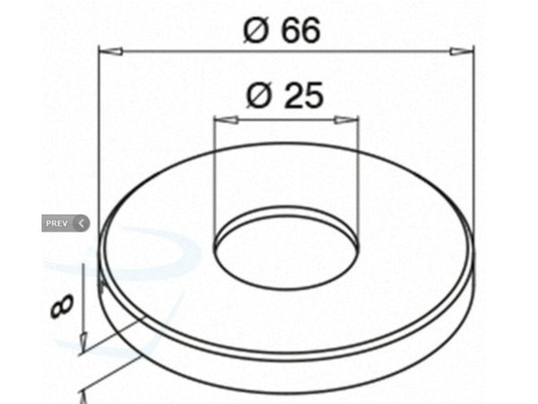 rvs_rozet_toiletdouche_technische tekening