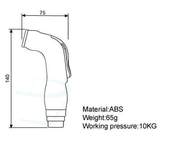 STS07 handspray afmetingen
