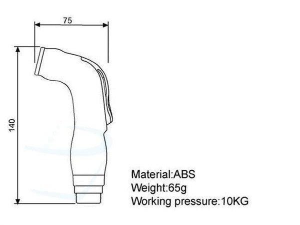 STS07 handspray afmetingen