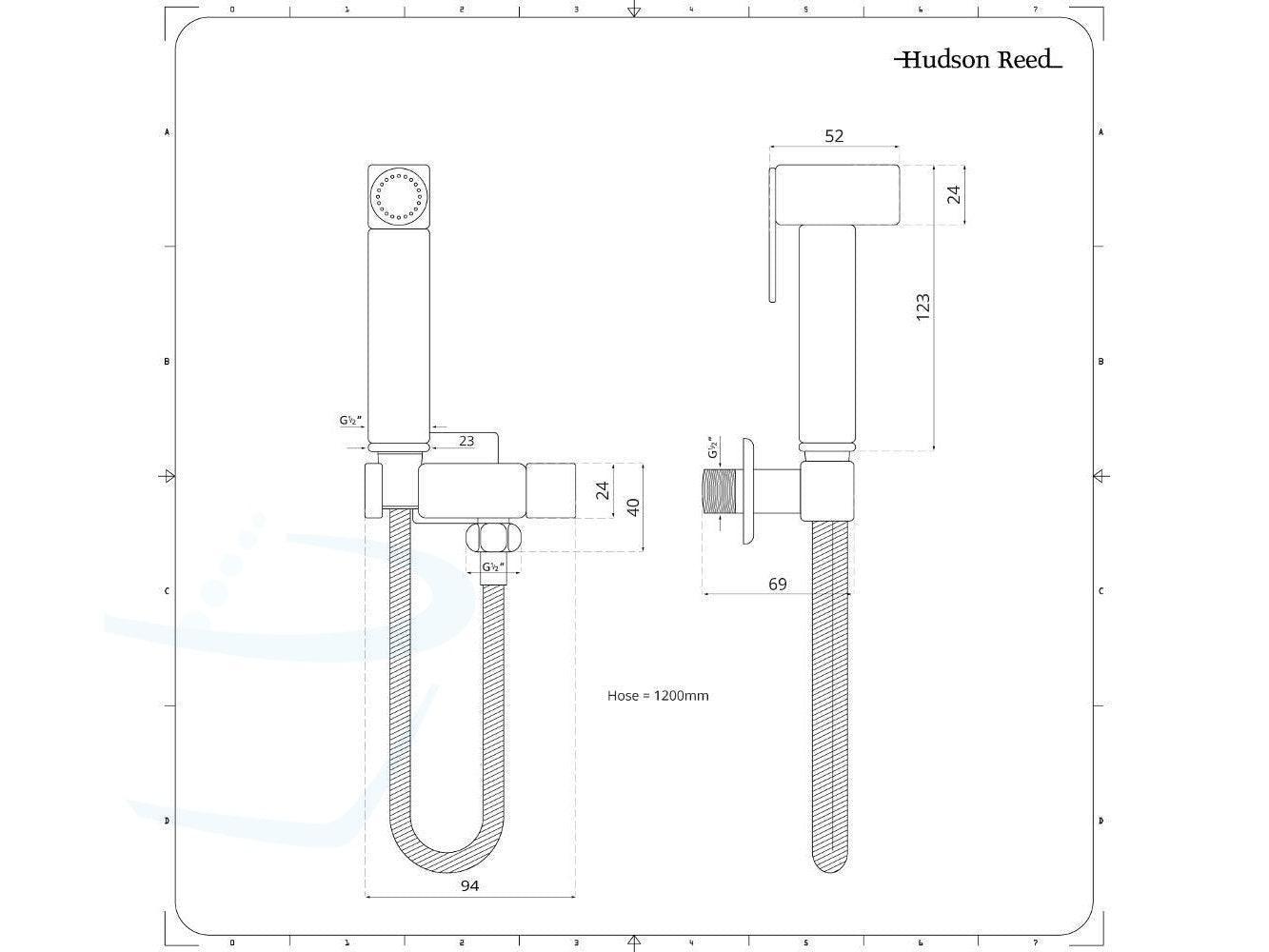 toiletdouche inbouw set afmetingen