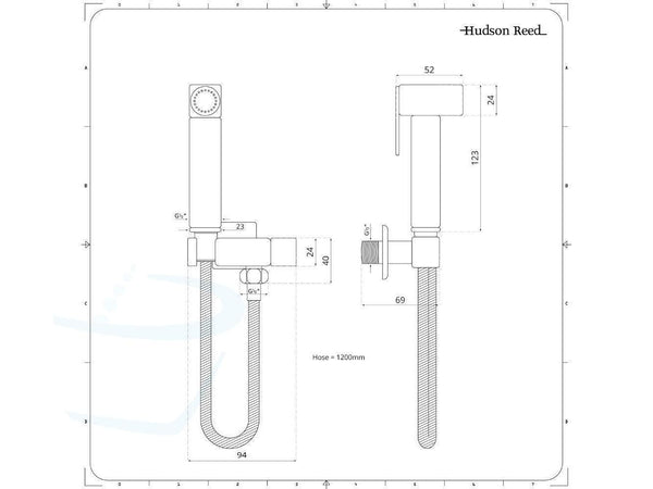 toiletdouche inbouw set afmetingen