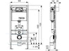 TECE inbouwreservoir technische tekening