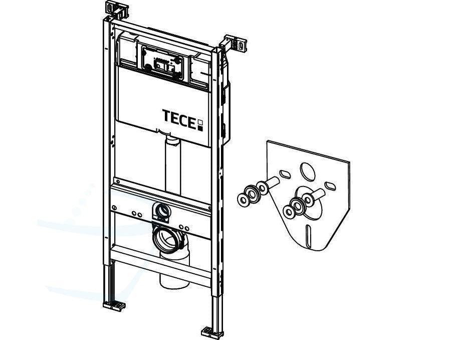 TECE inbouwreservoir technische tekening