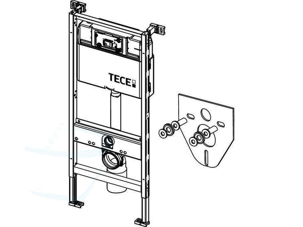 TECE inbouwreservoir technische tekening