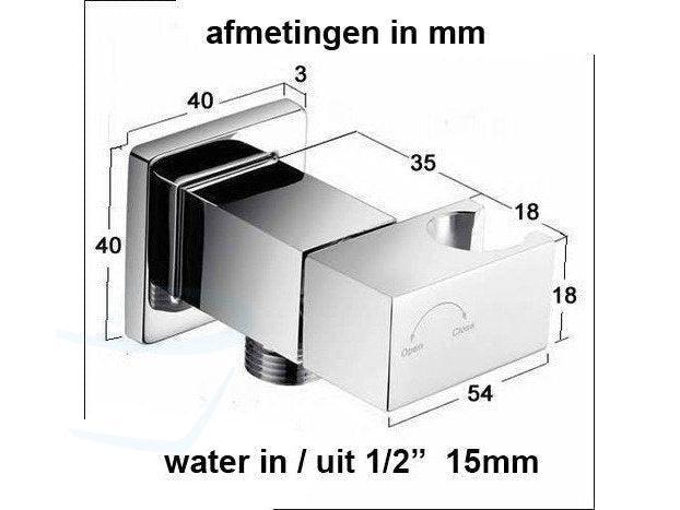 toiletdouche inbouw stopkraan