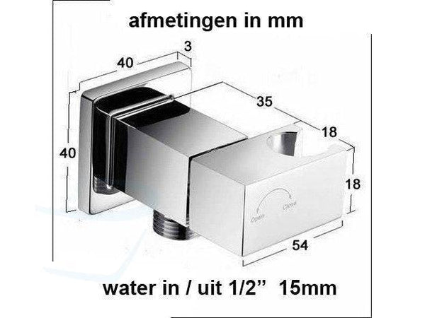 toiletdouche inbouw stopkraan