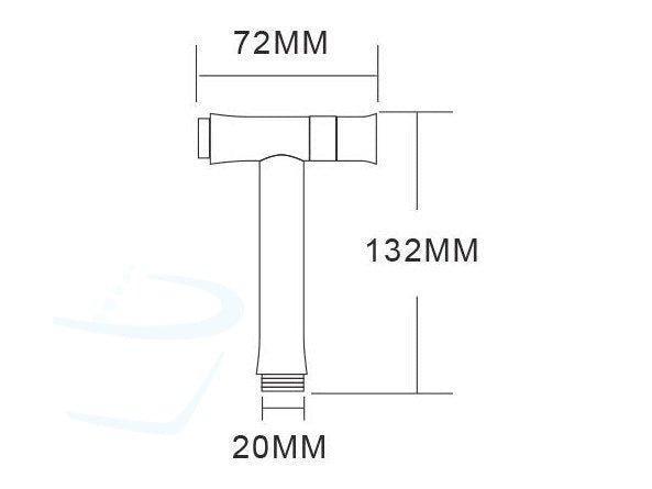 Toiletdouche RVS afmetingen