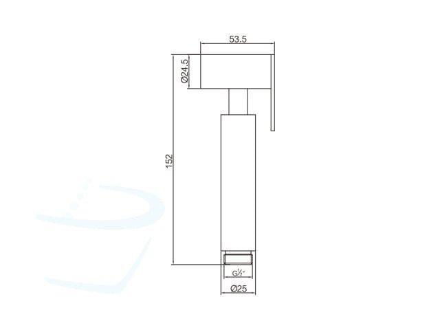 toiletdouche RVS afmetingen