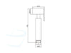 toiletdouche RVS afmetingen