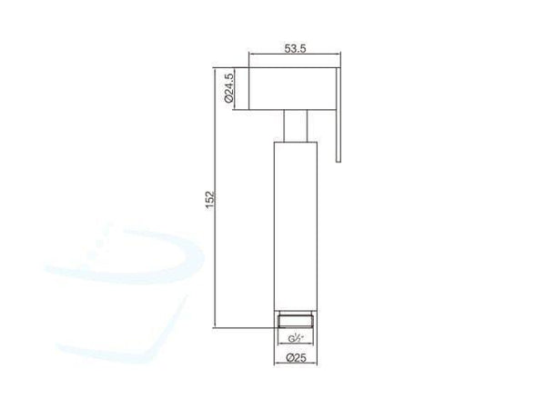 toiletdouche RVS afmetingen