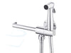 wc-handdouche rvs met toiletrolhouder