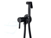 RVS INBOUW TOILETDOUCHE SET ZWART WARM WATER