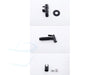 toiletdouche set RVS inbouw zwart