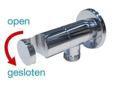 toiletdouche wandhouder stopkraan wit functie