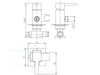 toiletdouche warm water mixer afmetingen
