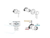 STS33 RVS Inbouw Toiletdouche Set Zwart Warm water